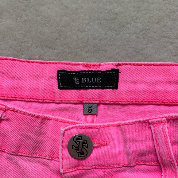 STS Blue Pink Jean Cut Off Shorts - Picture 4 of 4